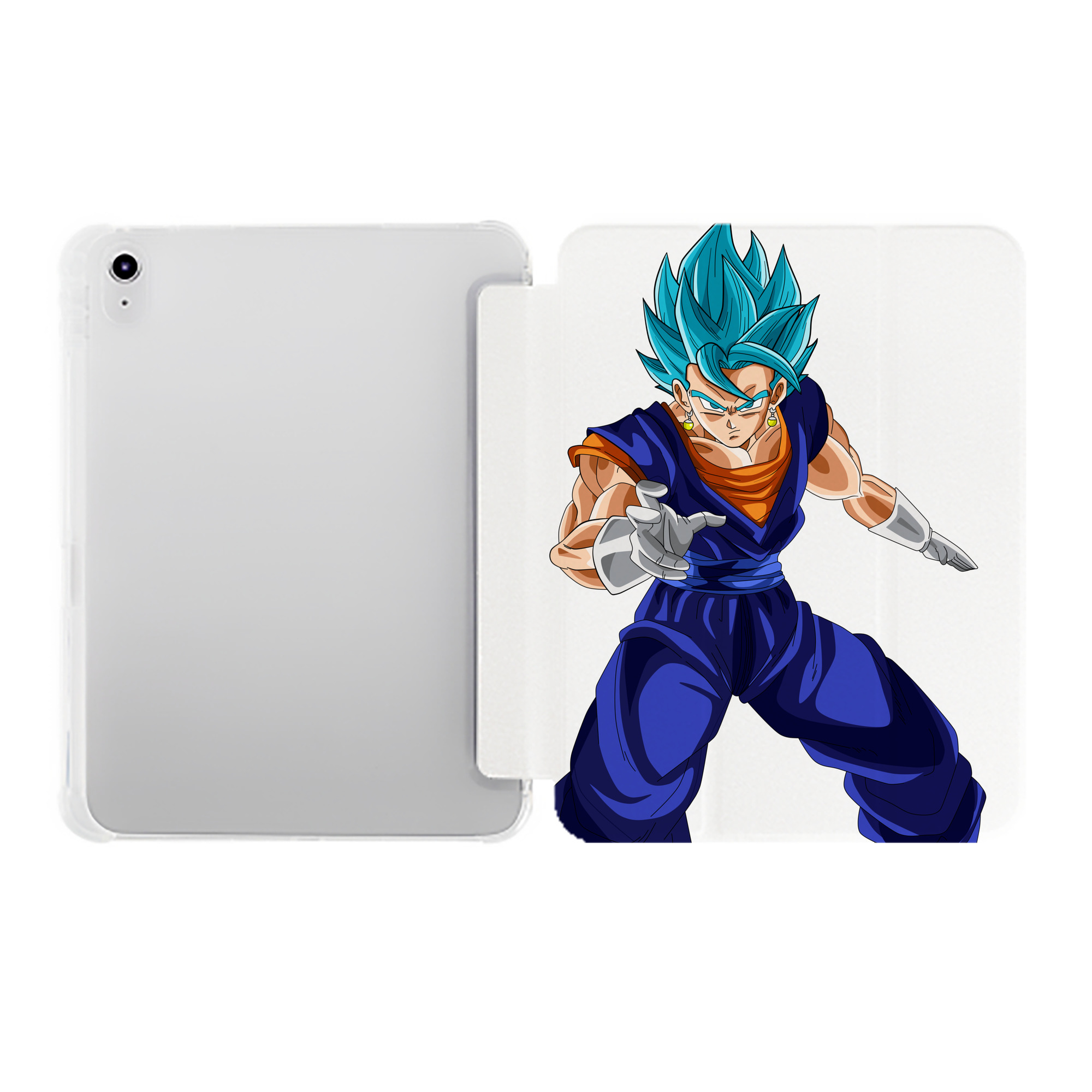 （画像用） ドラゴンボール ベジット DRAGON BALL Vegetto IPad ケース ペン収納付き 三つ折りスタンド PUレザー×シリコン 対応機種9.5/10.5/10.9インチ